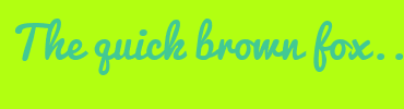 Image with Font Color 42C993 and Background Color B2FF11